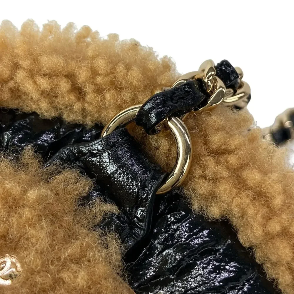 Chanel CC Fan Bum Bag Black Light Brown